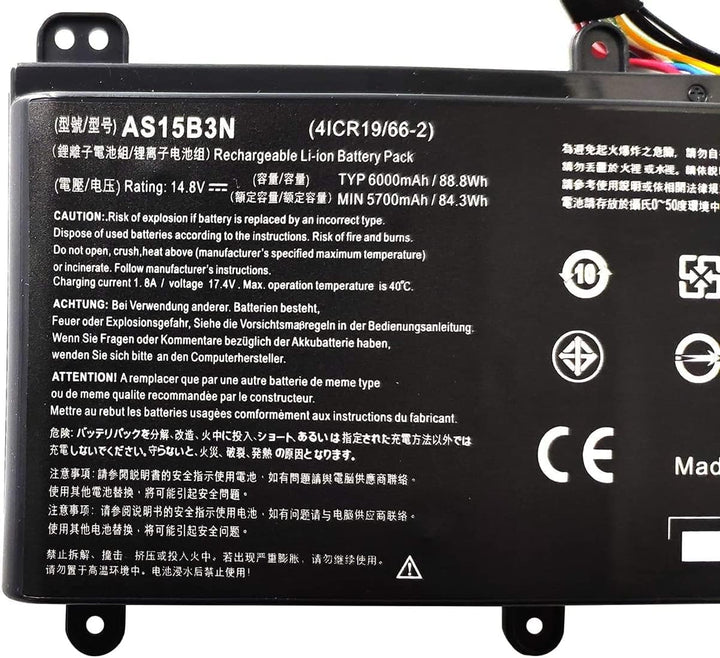AKKEE AS15B3N Akku für Acer Predator 15 G9-591 G9-592 G9-592G G9-593 Predator 17 G5-793 G9-791 G9-79