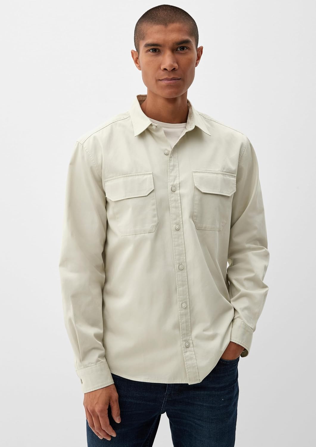 s.Oliver Herren Shirt 3XL Weiss, 3XL Weiss