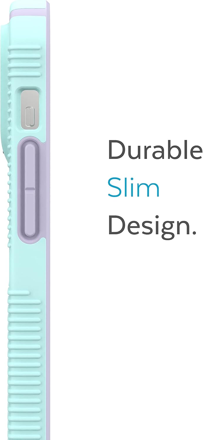 Speck Products Gemshell Grip Case passend für iPhone 14 Pro, 6,1 Zoll Modell, Helles Cyan/Lila, Hell