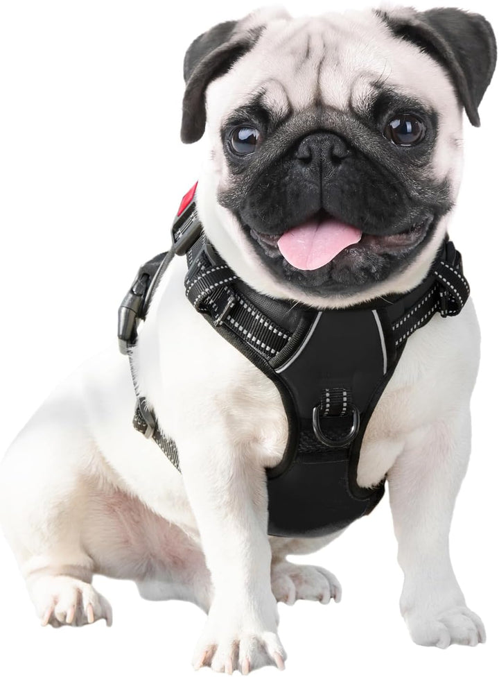 PHOEPET Hundegeschirre ohne Ziehen für kleine Hunde, reflektierende, verstellbare Front-Clip-Weste m