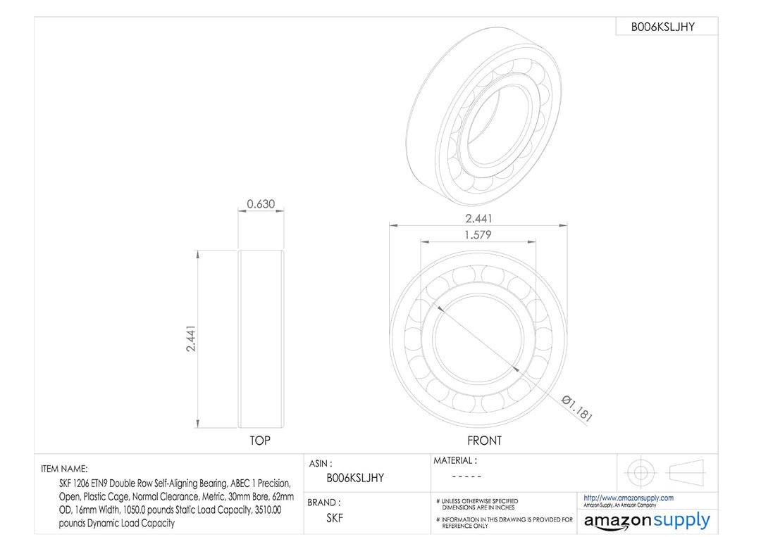 SKF Pendelkugellager 1206 ETN9