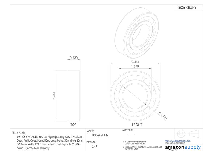 SKF Pendelkugellager 1206 ETN9