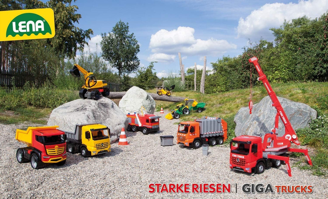 Lena 2060 - Lastwagen 63X35X27Cm, Rot/Gelb Muldenkipper, Muldenkipper