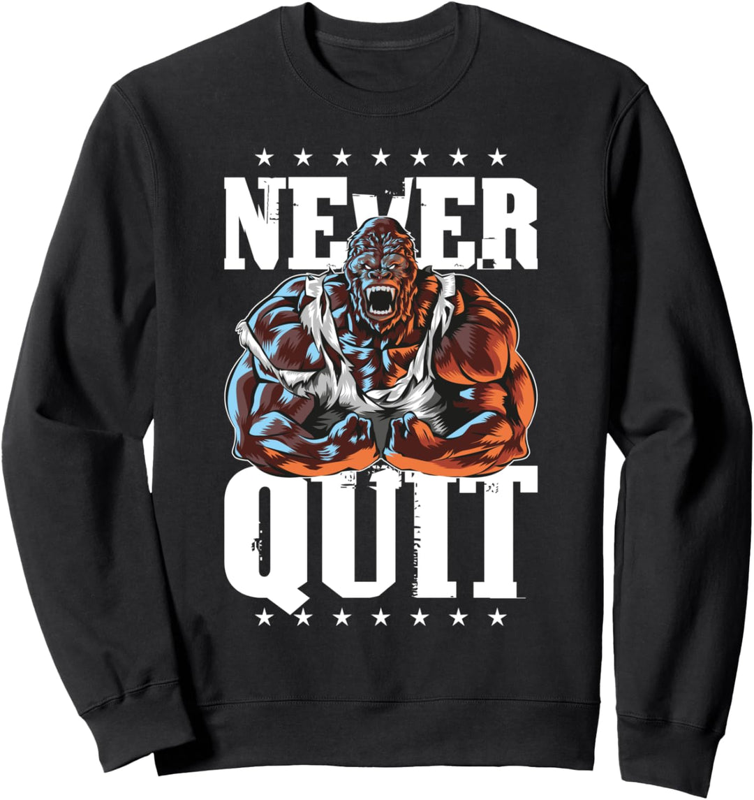 Gorilla gib niemals auf - Workout Fitness Gym Beast Training Sweatshirt