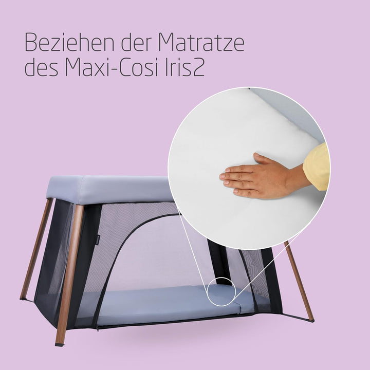 Maxi-Cosi Iris2 Bettlaken, Spannbettlaken für Babybett, Spannbettlaken für die Matratze des Kompakte