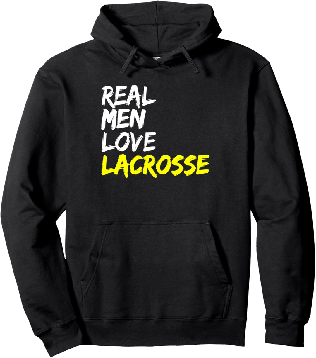 College-Sport Lacrosse Spieler Spruch Real Men Love Lacrosse Pullover Hoodie