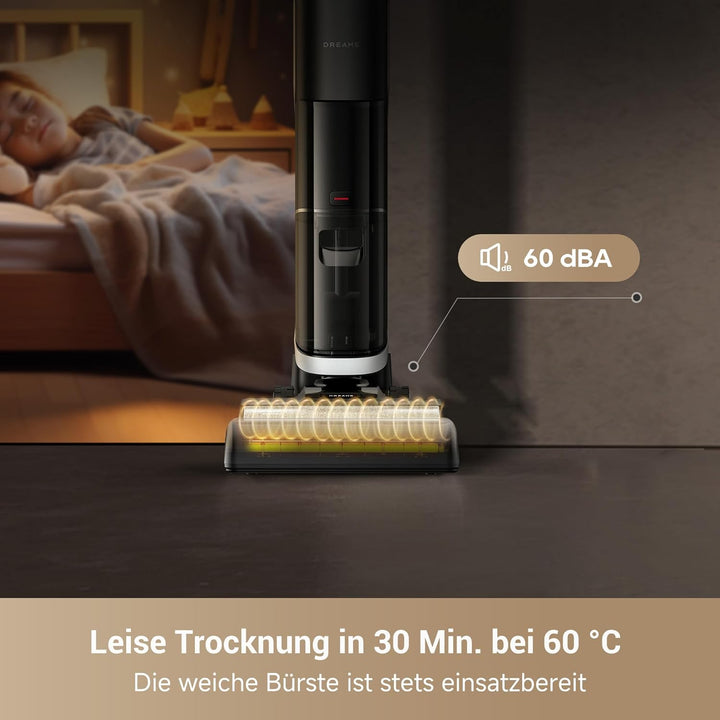dreame H14 AE Nass- und Trockensauger, 18.000 Pa, Frischwasserrein., flach, Doppelkantenbür., 0 Vehe