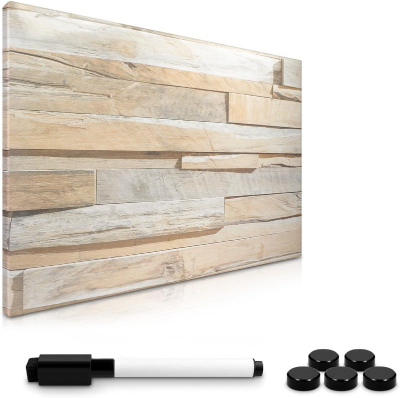 Navaris Magnettafel Magnetpinnwand Memoboard zum Beschriften - 60x40 cm Notiztafel div. Designs - Ta