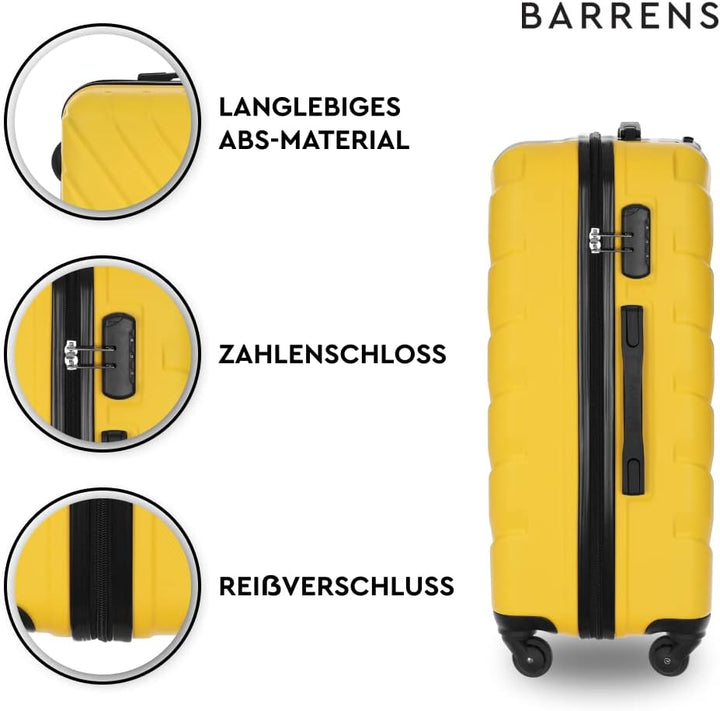 BARRENS Mittel Koffer | Aufgabegepäck | 67x46x26 cm | 63 L | Hochschlagfestes ABS-Material | Chiffri