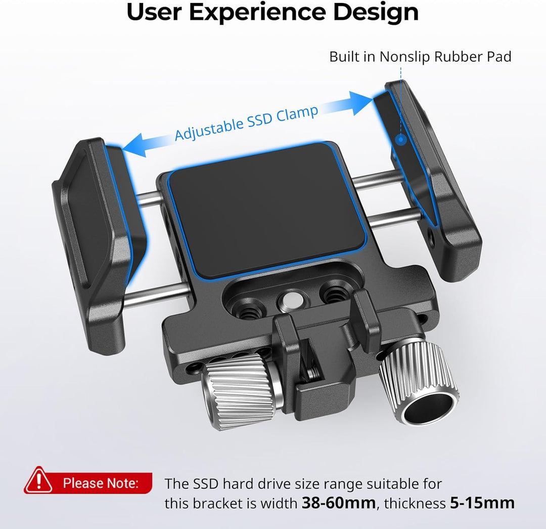 SMALLRIG SSD Mount Bracket SSD Holder für Samsung T5 SSD, SanDisk SSD, SanDisk SSD T5, für SMALLRIG