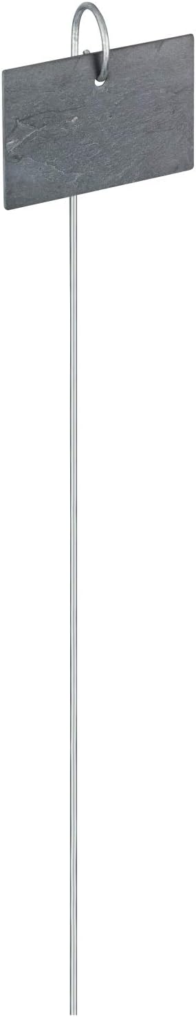 GardenMate® 10er Set Schilder aus Schiefer mit Metallstab 55cm - Stil modern, Modern