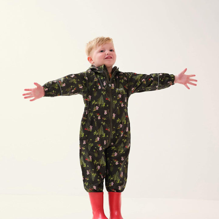 Regatta Unisex Baby Peppa Pobble Snowsuit 18 Monate Dark Khaki, 18 Monate Dark Khaki