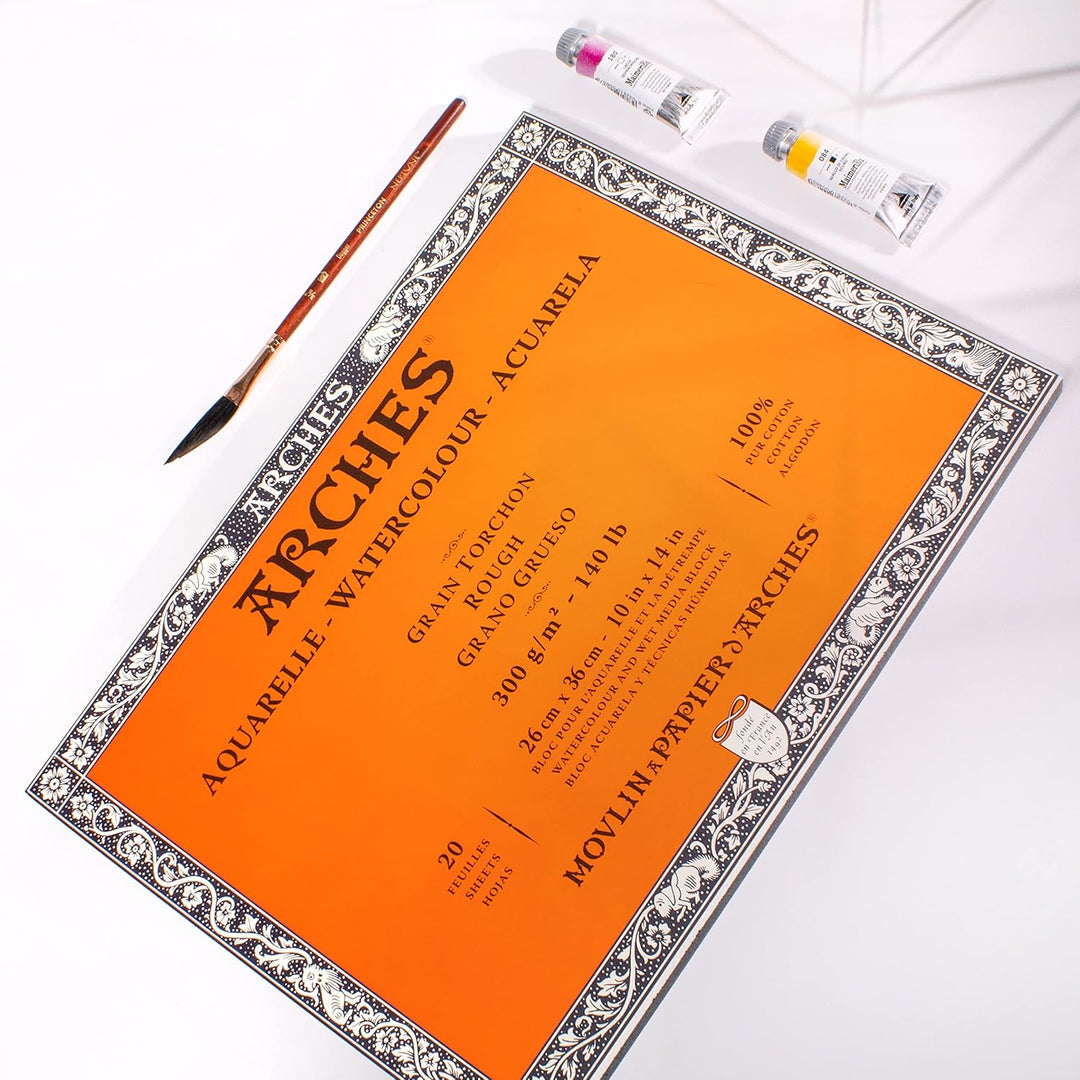 Arches Aquarellblock, Holz, weiss, 36 x 26 x 1 cm, 20 rau 36 x 26 x 1 cm, rau 36 x 26 x 1 cm