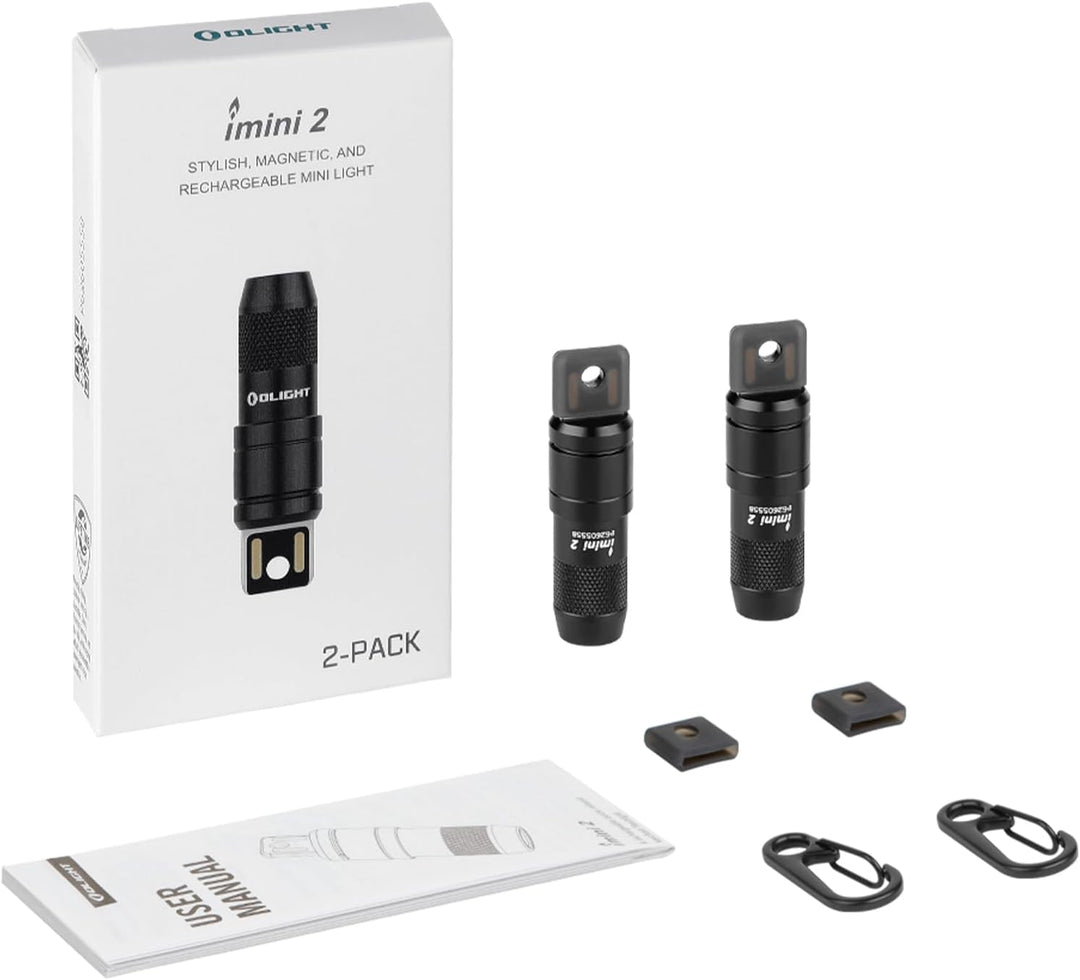 OLIGHT iMini 2 Mini LED USB-Aufladbare Taschenlampe Schlüsselhänger mit magnetischen Basis, 50LM 19,