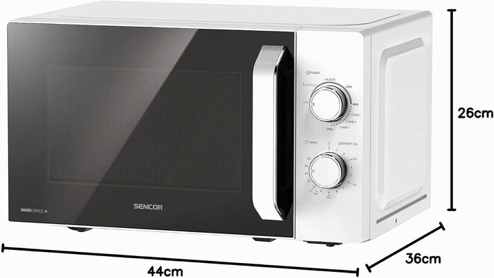 Sencor Mikrowelle mit Grill - Leistungsstark und Elegant – Multifunktionsgerät mit emailliertem Inne