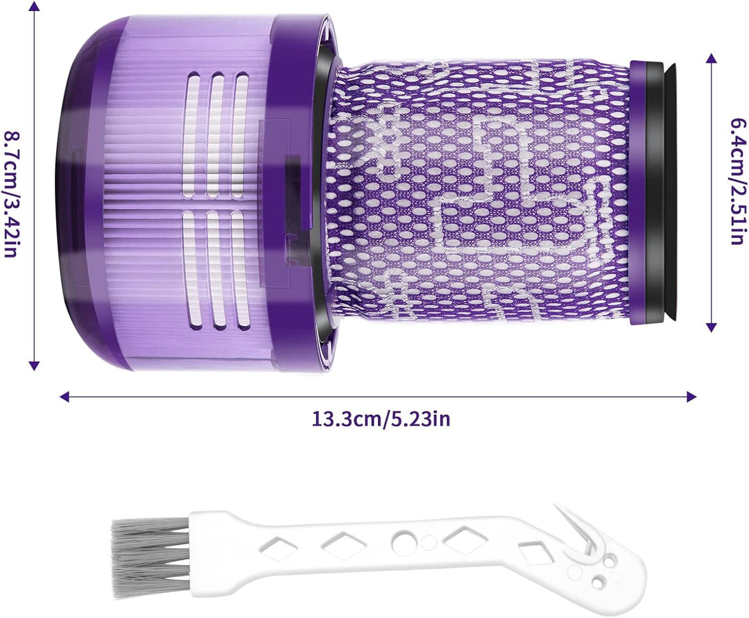 Filter für Dyson V12, 2 Stück Waschbar Ersatz Hepa Filter für Dyson V12 Detect Slim Absolute Extra T