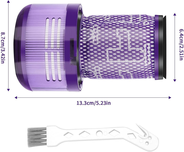 Filter für Dyson V12, 2 Stück Waschbar Ersatz Hepa Filter für Dyson V12 Detect Slim Absolute Extra T