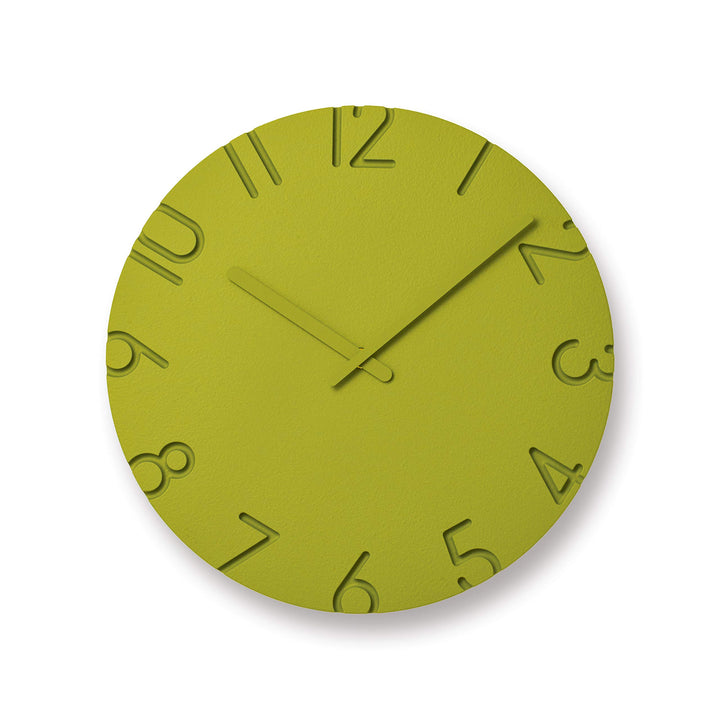 Lemnos Wanduhr Carved Colored/Grosse Designer Wanduhr ohne Tickgeräusche aus Japan/weisse Wanduhr mo