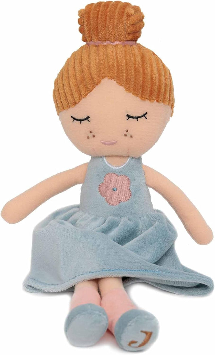 Jollein Stoffpuppe Kuschelpuppe - Doll Rose - 100% Polyester - 32x10x6cm - Kuscheltier - Puppe Flowe
