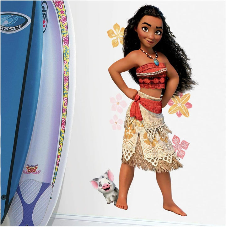 RoomMates Moana Wandaufkleber, zum Abziehen und Aufkleben, mehrfarbig Vaiana-Aufkleber, Vaiana-Aufkl
