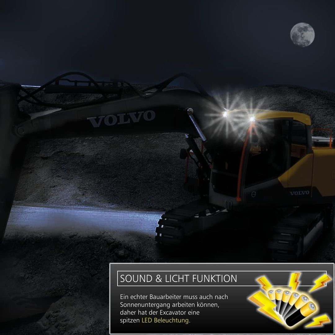 JAMARA Volvo Excavator EC160E Baustellenfahrzeug 1:16 ferngesteuert 2,4 GHz offiziell lizenziert (Vo