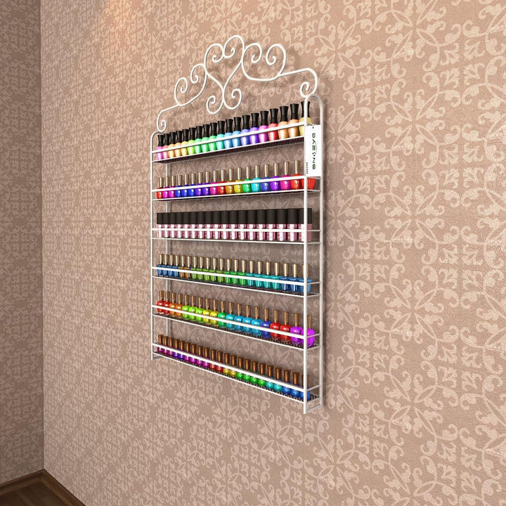 6-tier Metall Nagellackständer Nagellack Aufbewahrung Display Wandregal Nagellack Organisator Lippen