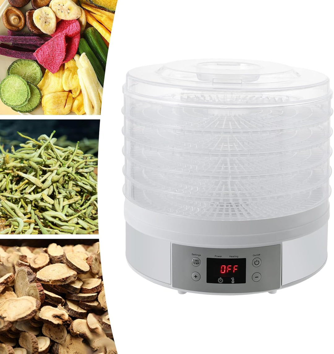 HarBin-Star Dürrautomaten, Food Dehydrator mit 5 stapelbaren und herausnehmbaren Tabletts, Einstellb