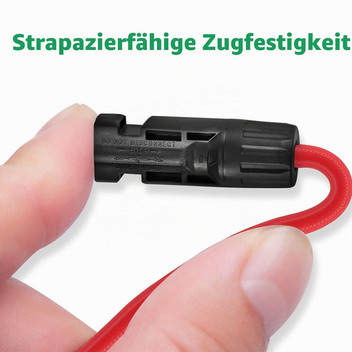 GENORTH Solar kabel 6mm² Y-Stecker Solarstecker Y-Verteiler 5 Paar 10AWG Solarpanel Kabel PV MMF + F