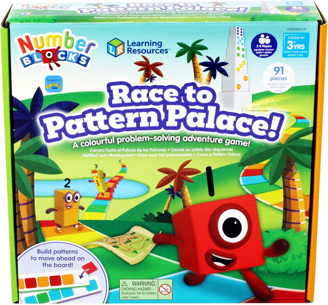 Learning Resources Numberblocks Brettspiel „Wettlauf zum Musterpalast“, Numberblocks-Geschenke, Math