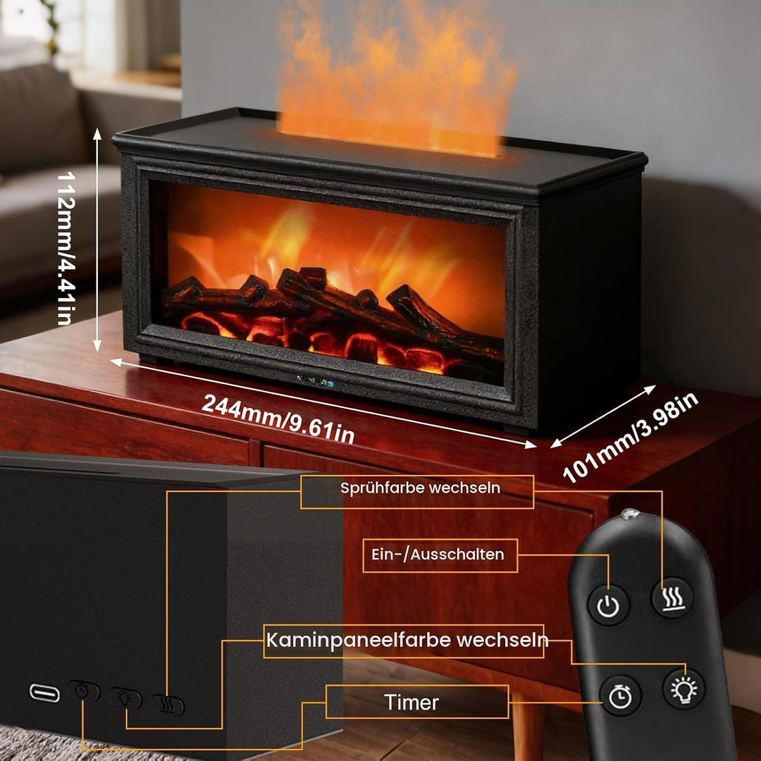 Mini-Luftbefeuchter für Schlafzimmer, 280ML Tragbare Diffuser Luftbefeuchter, 7-Farben LED Aroma Dif