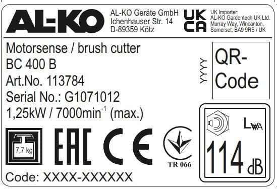 AL-KO Benzin-Motorsense BC 400 B (41 cm Schnittbreite Faden, 25 cm Schnittbreite Messer, 1.25 kW Lei