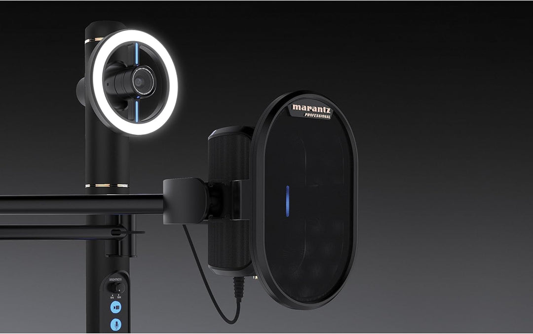 Marantz Professional Turret - Komplettes Podcast System mit Full HD Webcam, USB-Kondensatormikrofon