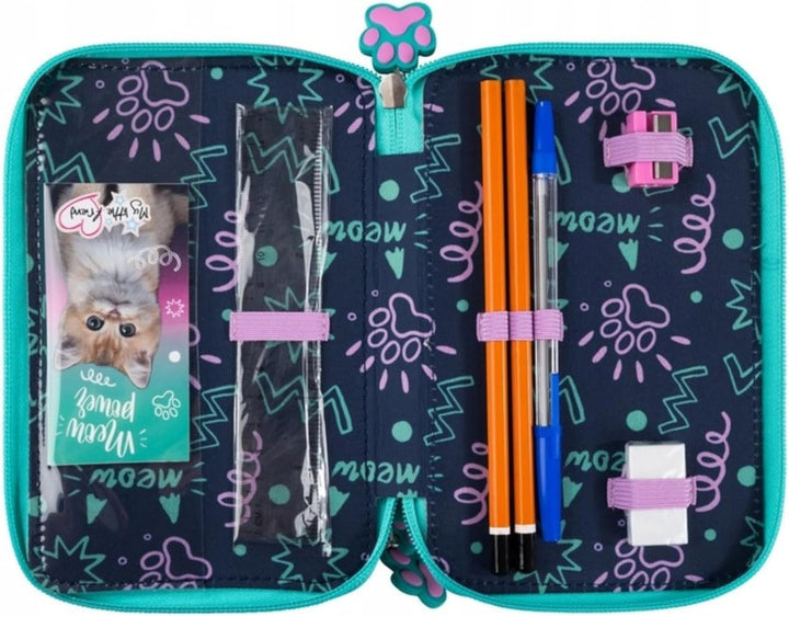 Goldkids - Federmäppchen 3 Fächer - Mäppchen für Mädchen und Jungen - Federmappe 3-Fach Federtasche