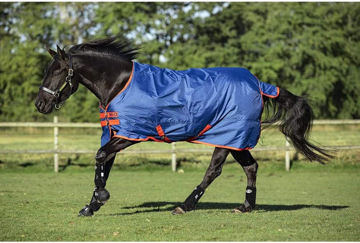Horseware Mio Turnout Medium 200g - Dark Blue & Red 155, 155