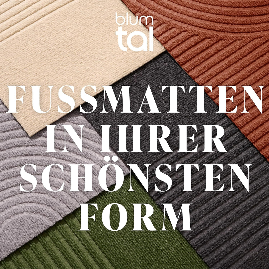 Blumtal Fussmatte 60x90 cm - rutschfeste Schmutzfangmatte - Fussabtreter mit Muster - Fussmatten Hau