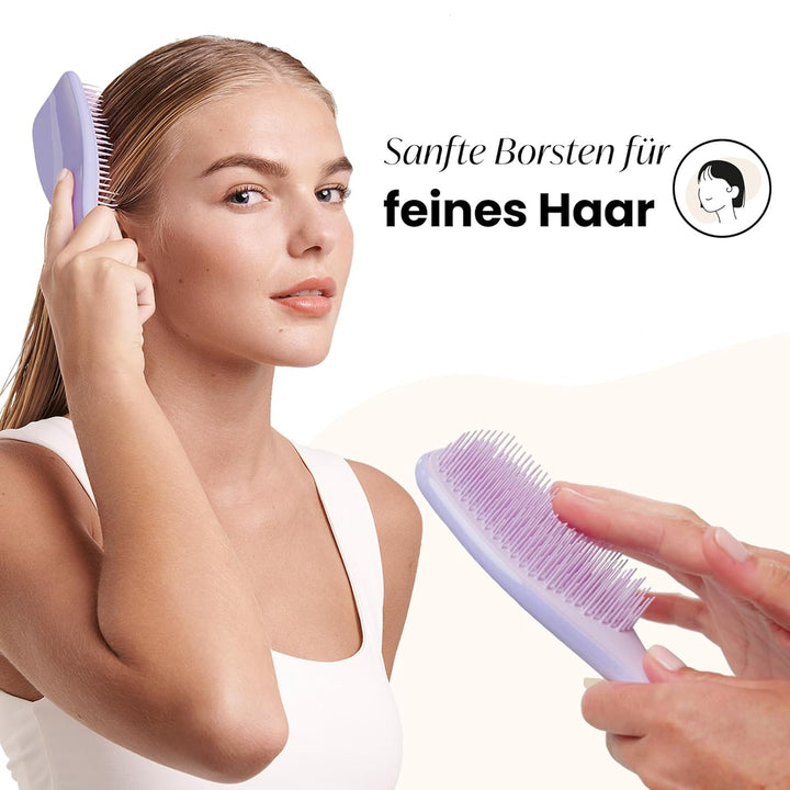 Tangle Teezer Ultimate Detangler Haarbürste für Coloriertes, Feines & Dünnes Haar – Sanfte Zweistufi