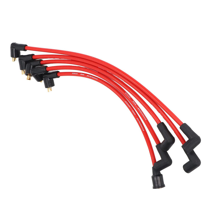 Zündkerzenkabel, 5 Stück, 8 Mm, Rotes Silikon, HT-Zündkabel, Zündkerzenkabel, Kabel, Rot, für MGB 18