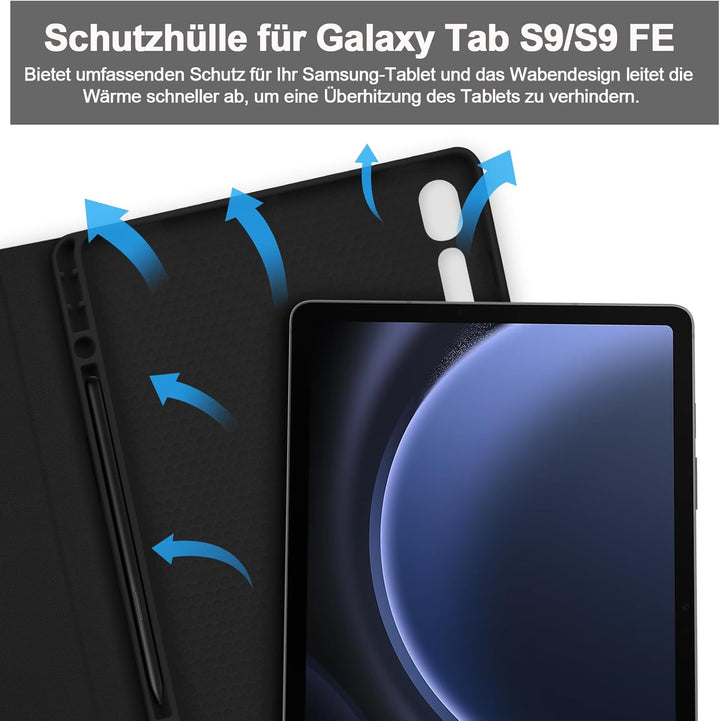 Bettdow für Samsung Galaxy Tab S10 Lite/ S10 FE 10,9" 2025 Tastatur Hülle, QWERTZ Layout Abnehmbarer