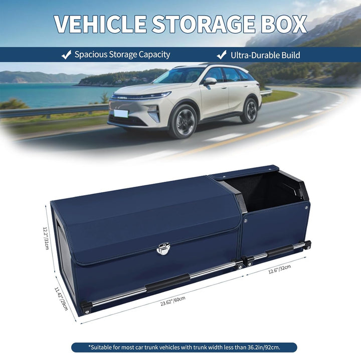 Auto Kofferraum Organizer mit Deckel – 2-in-1 Modulares XXL-Aufbewahrungsbox, Multifunktionaler Koff
