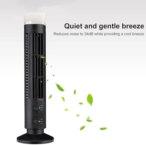 Cuifati Turmventilator für Schlafzimmer, 90° Oszillierender Persönlicher Tischventilator, 13 Zoll Kl