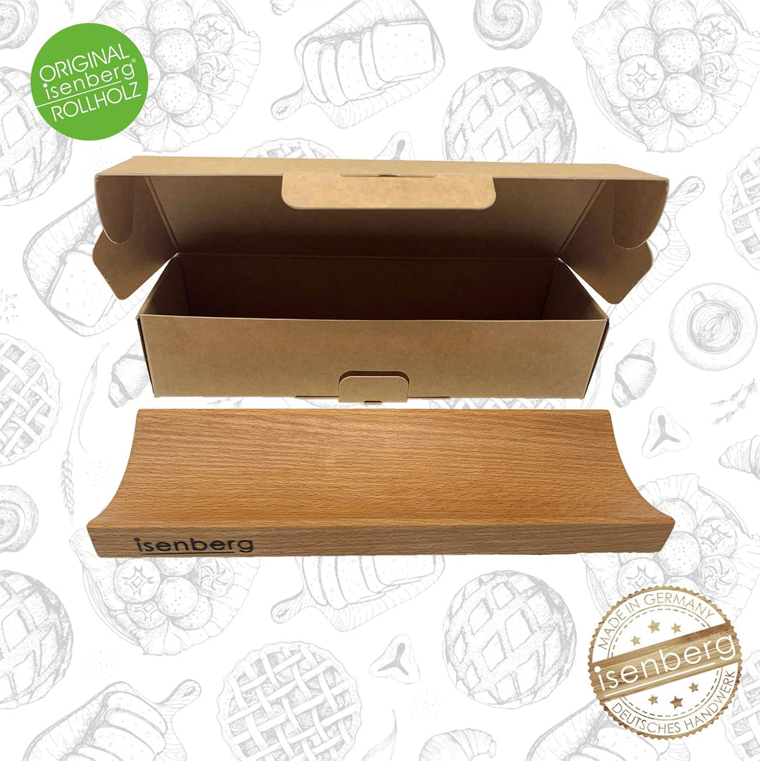 isenberg® - Profi Rollholzhalterung - 1fach Tischaufsteller, aus Holz