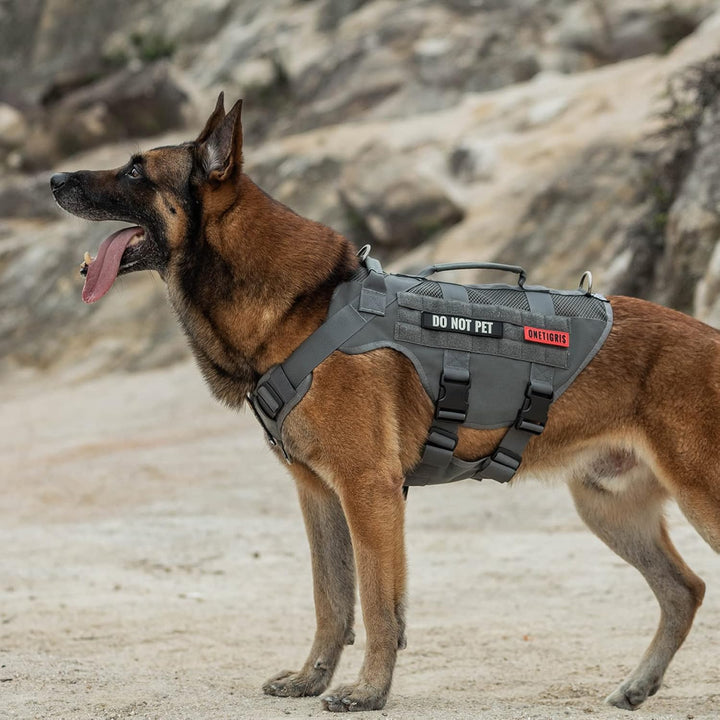 OneTigris Hundegeschirr Kleine Hunde, AIRE MESH Taktisches Anti Zug Geschirr mit 2 Griff Verstellbar