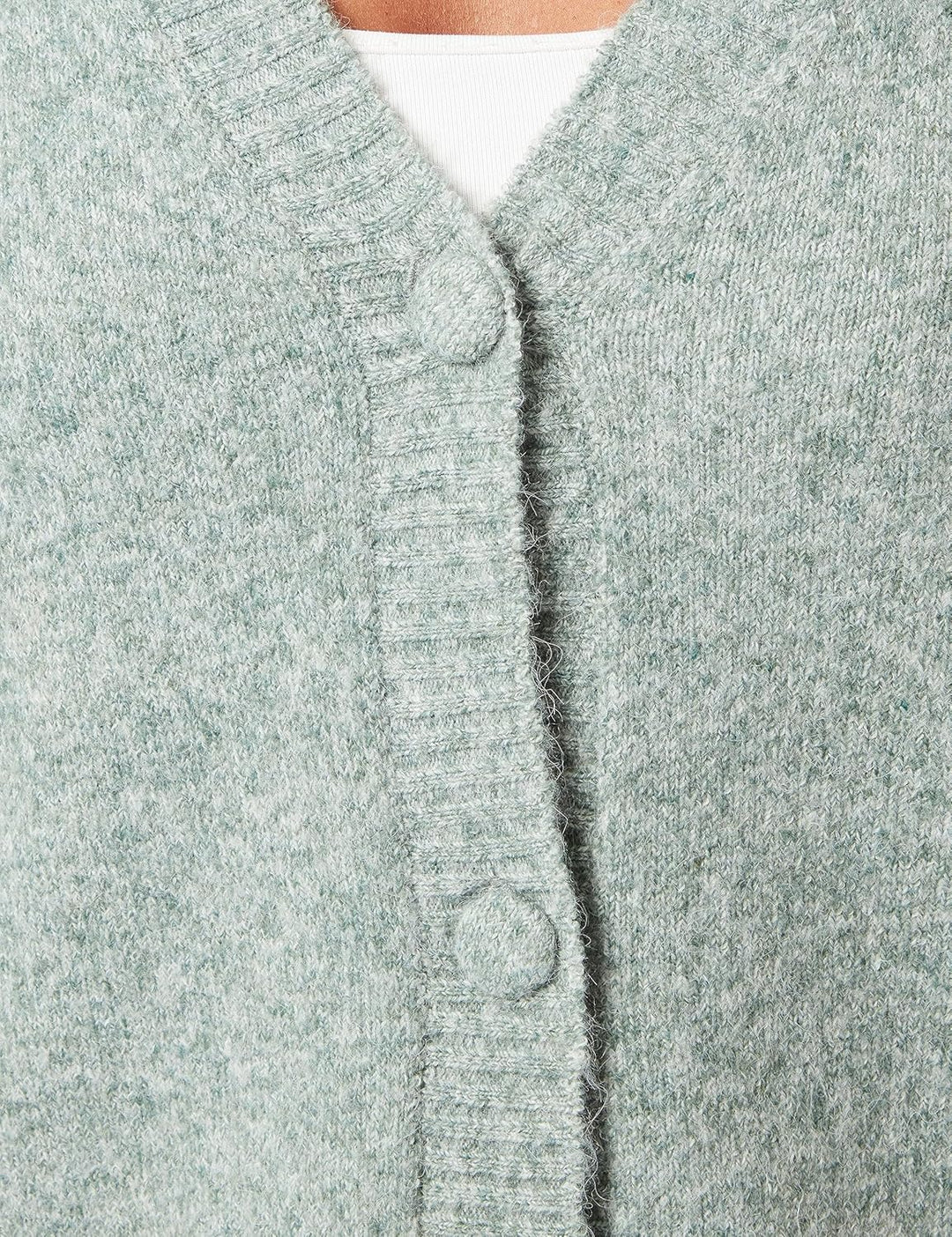VERO MODA Damen Vmdofwool Ls V-nk Button Cardi Ga Noos Strickjacke XL Dark Forest/Detail:melange, XL