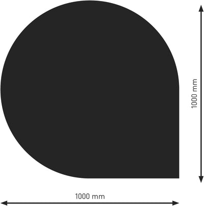 raik RA074-2B6-sw Raik Bodenplatte Tropfen schwarz pulverbeschichtet 1000 x 1000 mm