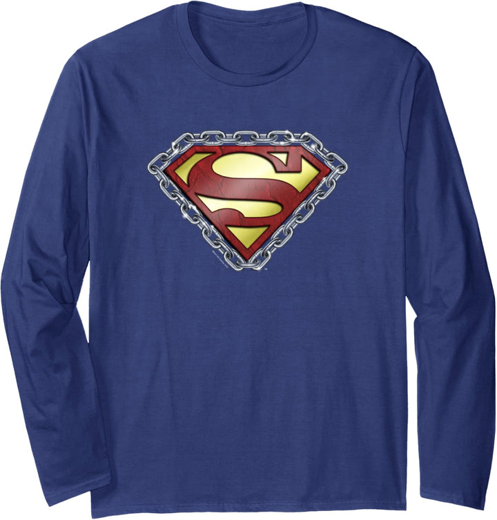 Superman Chained Shield Langarmshirt