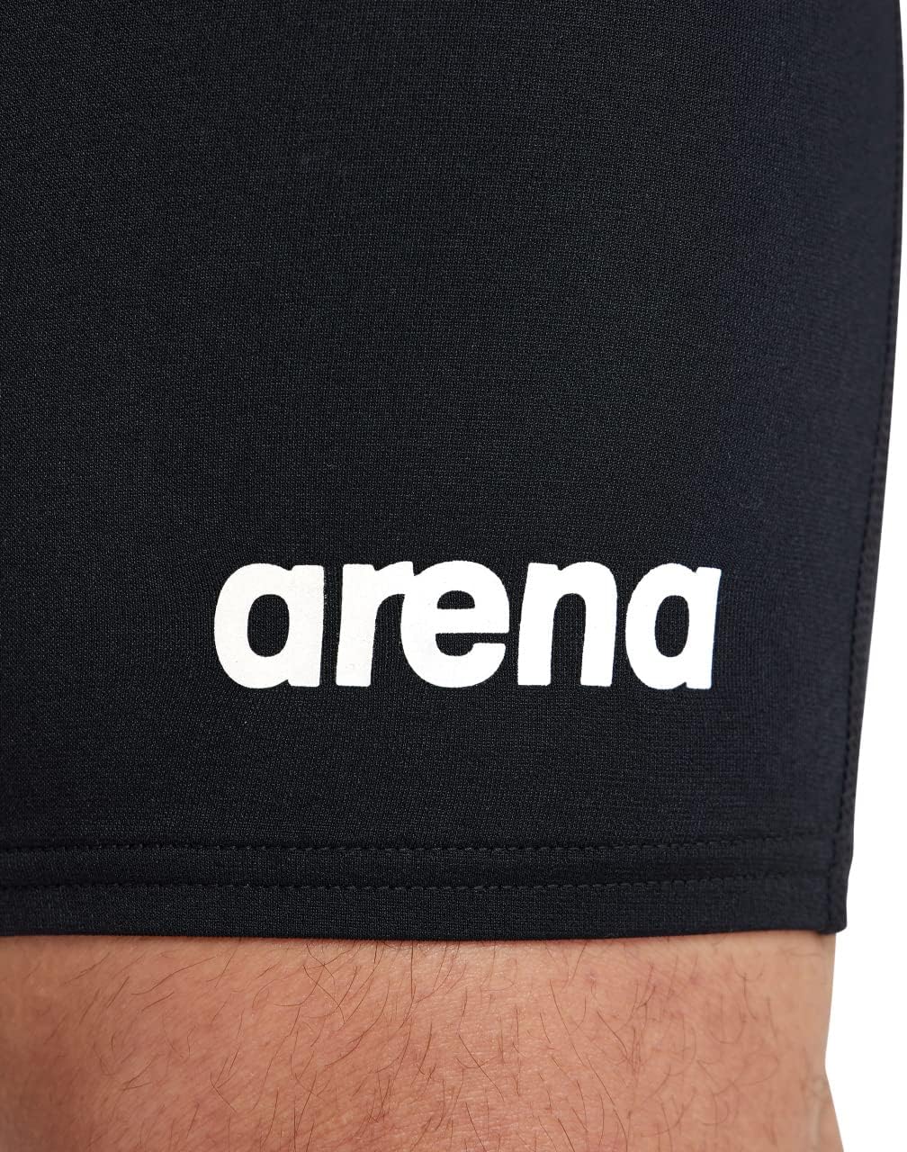 ARENA Herren Solid Team Core Poly Swim Jammer Racing Badeanzug Badehose 18 Schwarz/Weiss, 18 Schwarz