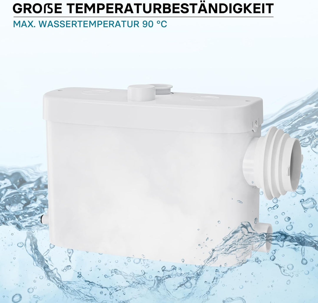 XPOtool 3/1 Kleinhebeanlage mit seitlichem Anschluss, Hebeanlage 450 W mit Häcksler, Abwasserhebeanl
