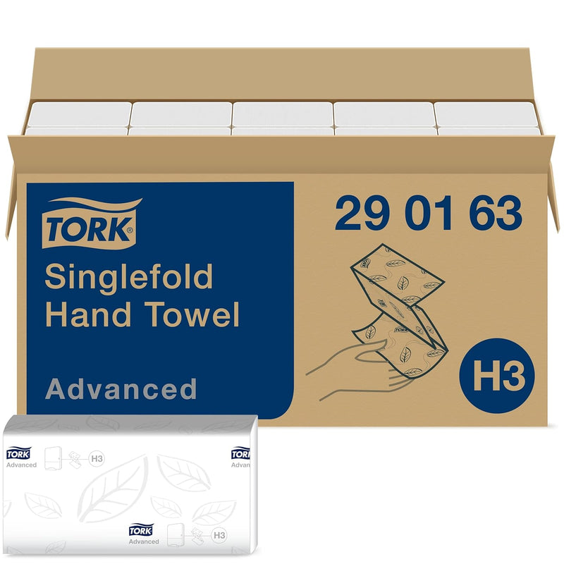 Tork Zickzack Papierhandtücher Advanced 290163 - H3 Falthandtücher für Papierhandtuchspender - saugf