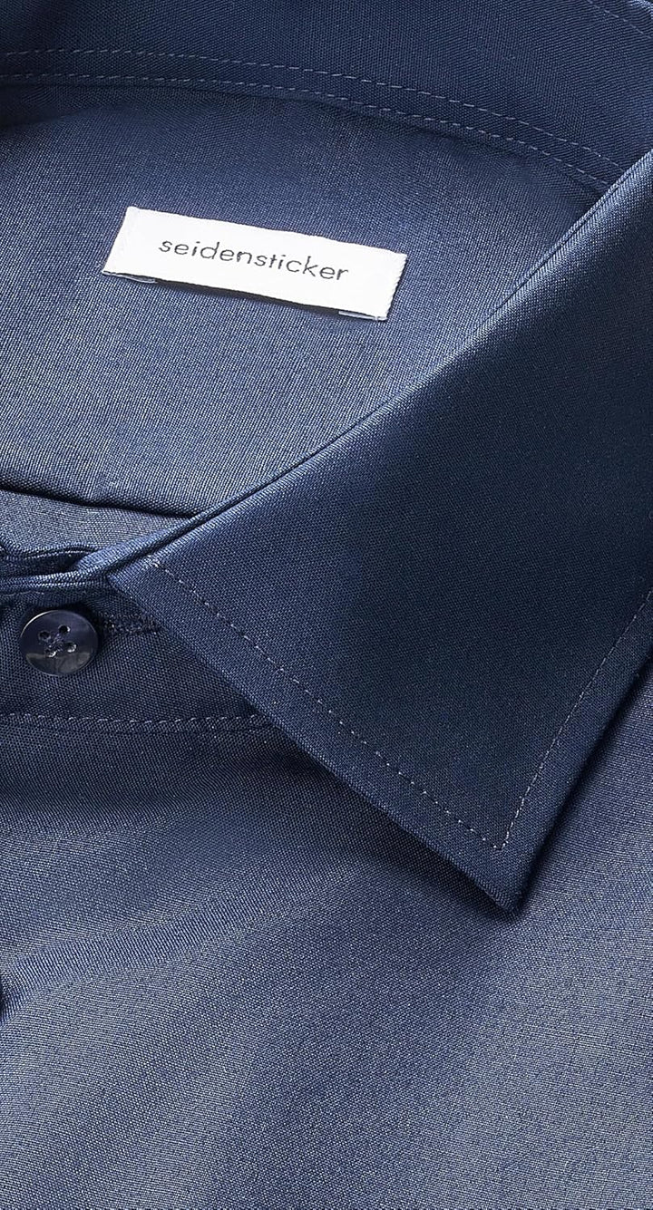 Seidensticker Herren Men Regular Shortsleeve Businesshemd 38 Dunkelblau(001001), 38 Dunkelblau(00100