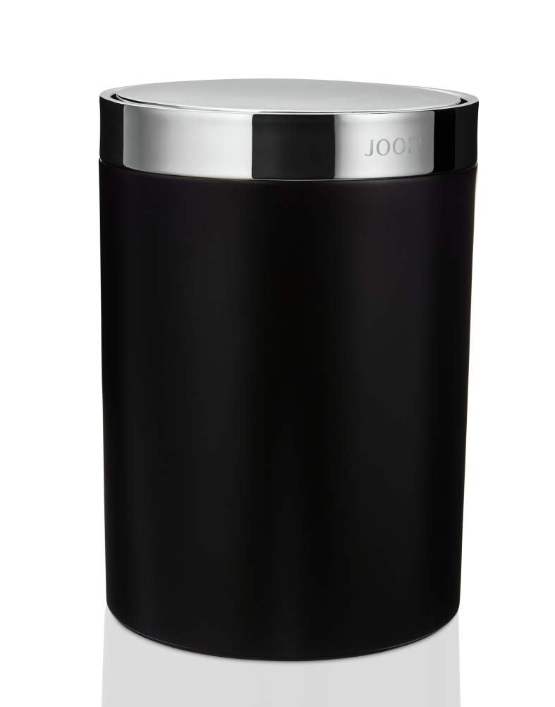 Joop! Blackline Badeimer mit Schwingdeckel - Schwarz/Chrom